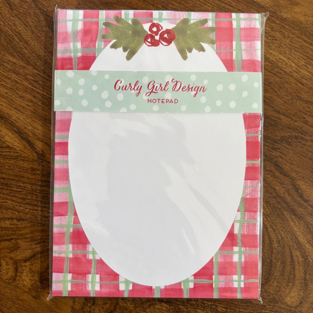Curly Girl Design Notepad Plaid Stationery Writing Pad‎ Office School Supply